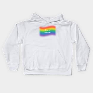 Rainbow pride love winds LGBTQ ally Kids Hoodie